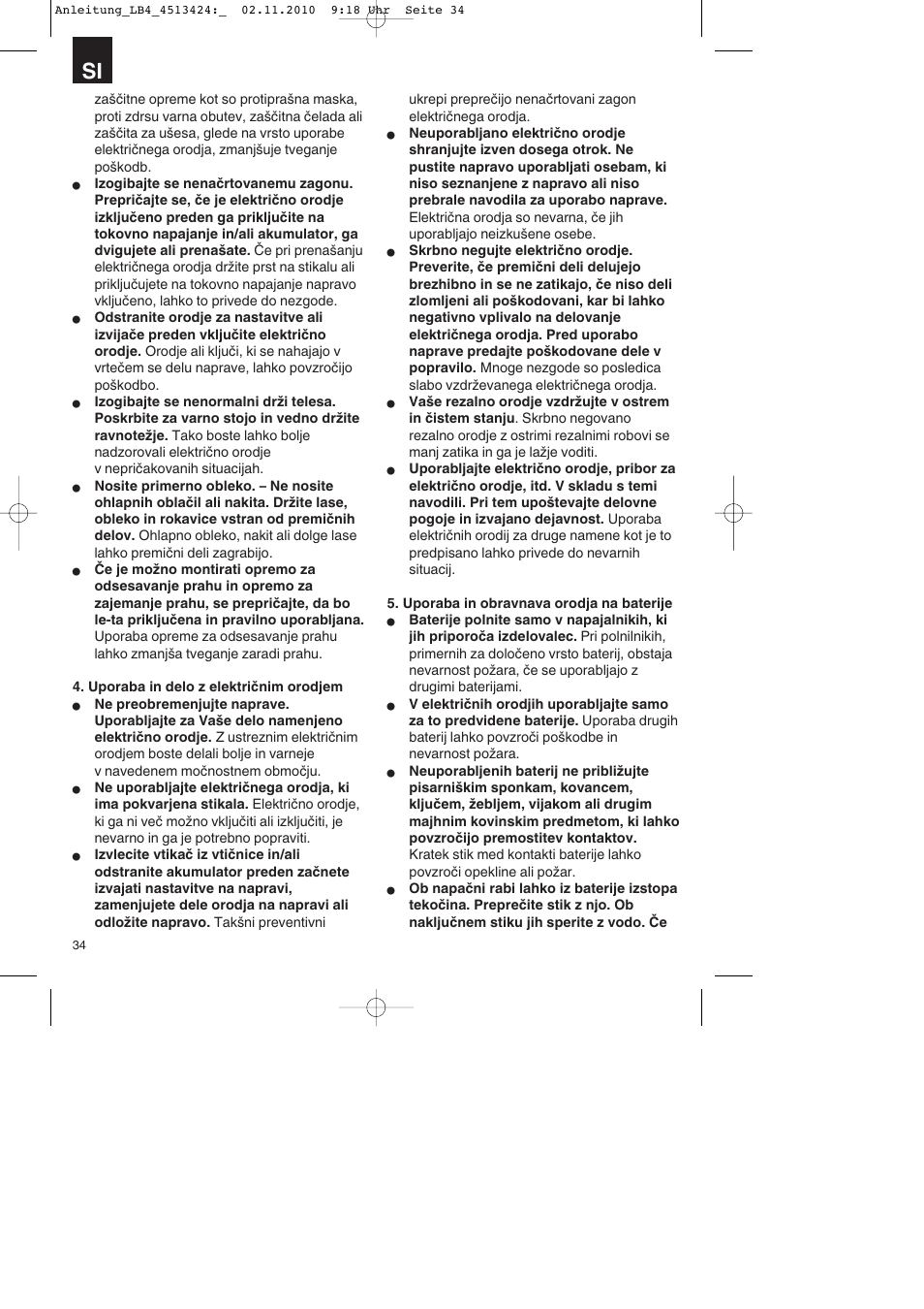 Parkside PASS 3.6 A1 User Manual | Page 34 / 100