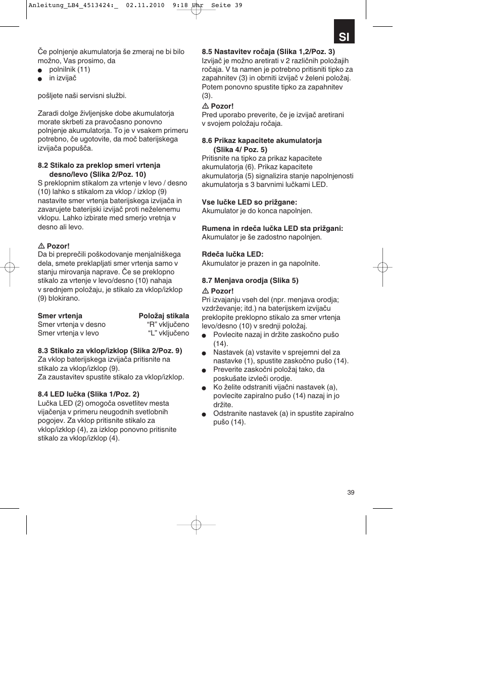 Parkside PASS 3.6 A1 User Manual | Page 39 / 100