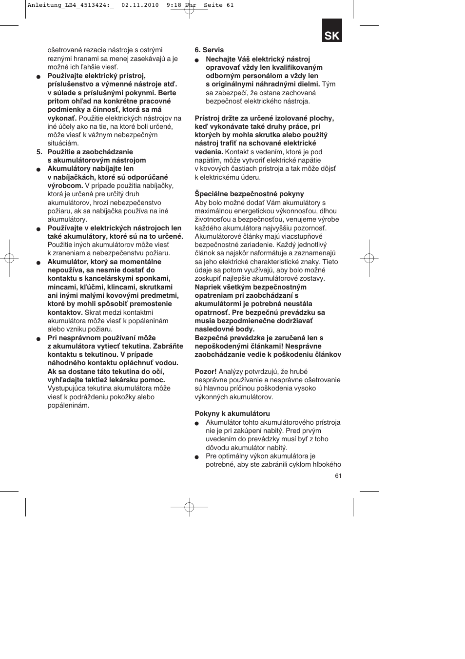 Parkside PASS 3.6 A1 User Manual | Page 61 / 100
