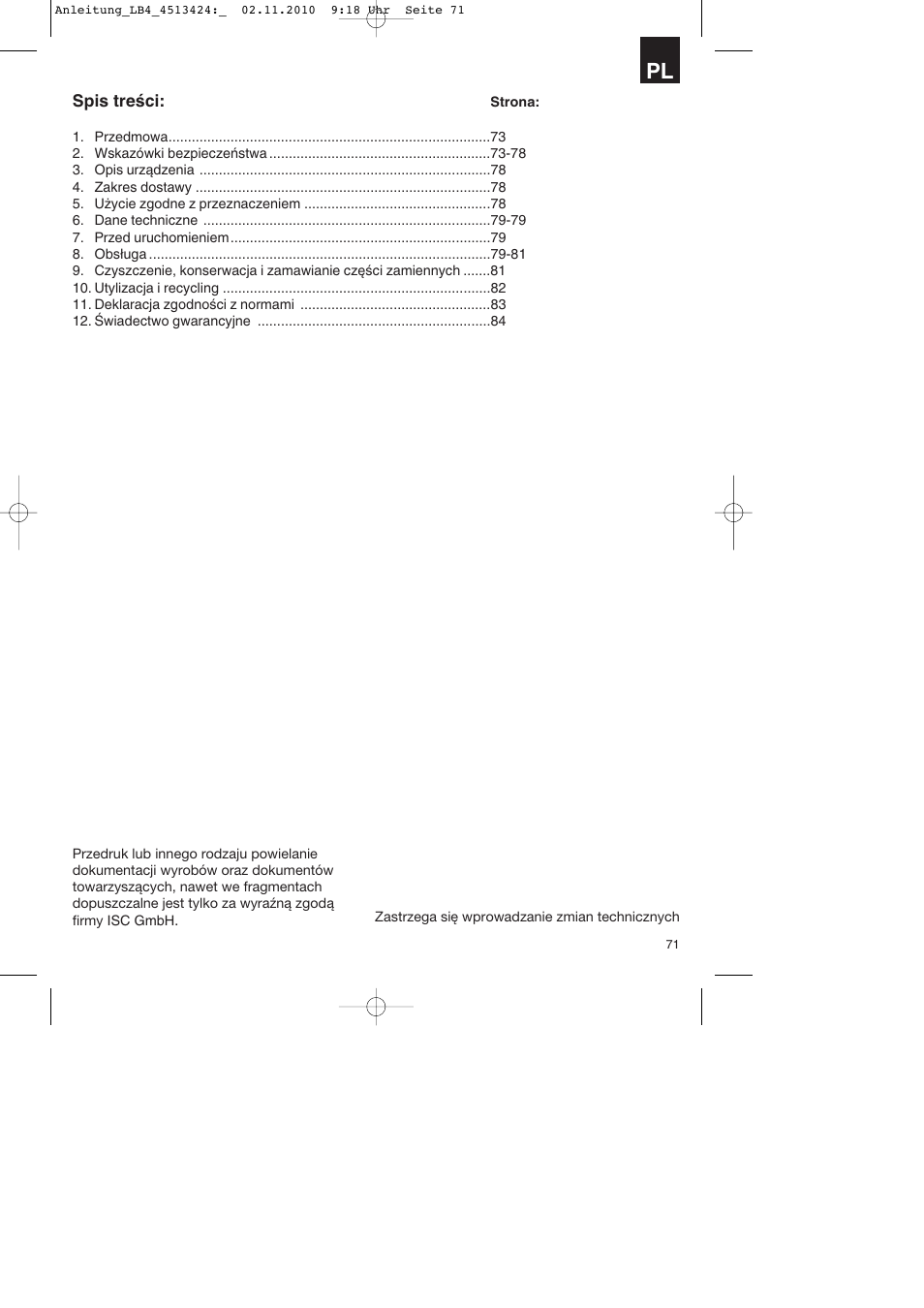 Parkside PASS 3.6 A1 User Manual | Page 71 / 100