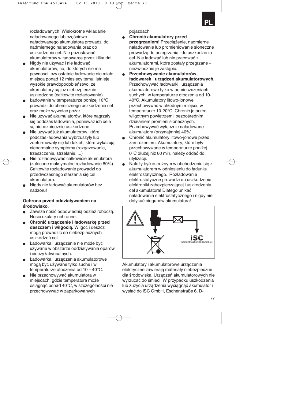Parkside PASS 3.6 A1 User Manual | Page 77 / 100
