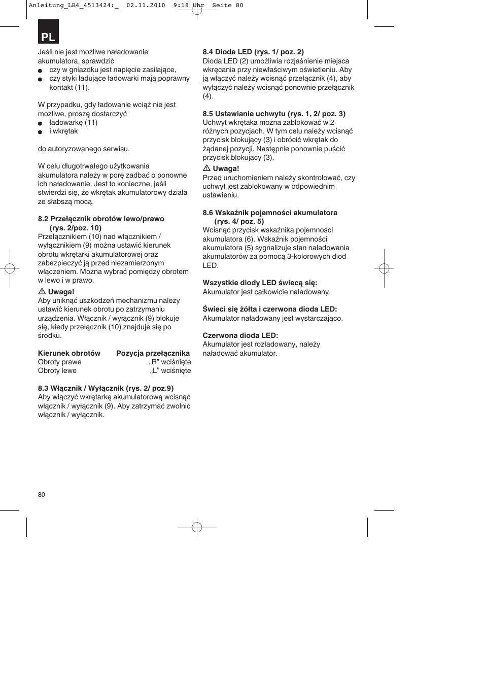 Parkside PASS 3.6 A1 User Manual | Page 80 / 100