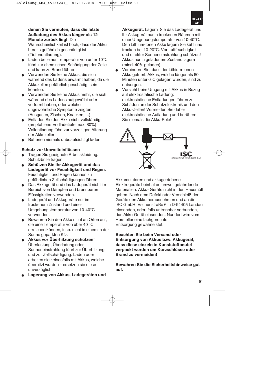 Parkside PASS 3.6 A1 User Manual | Page 91 / 100