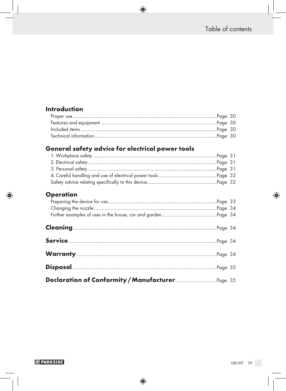 Parkside PHLG 2000 B1 User Manual | Page 28 / 44