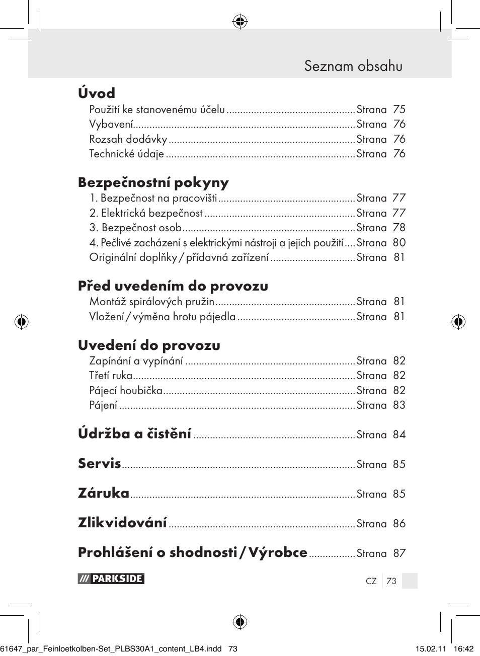 Parkside PLBS 30 A1 User Manual | Page 72 / 121