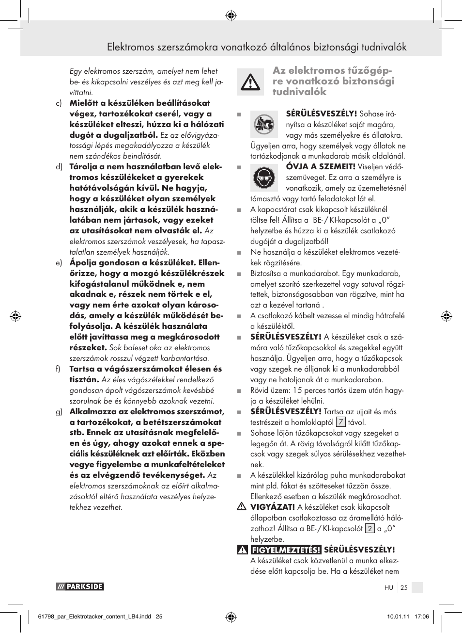 Parkside PET 25 A1 User Manual | Page 24 / 60