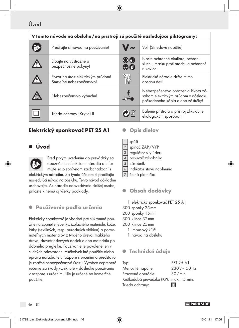 Parkside PET 25 A1 User Manual | Page 45 / 60
