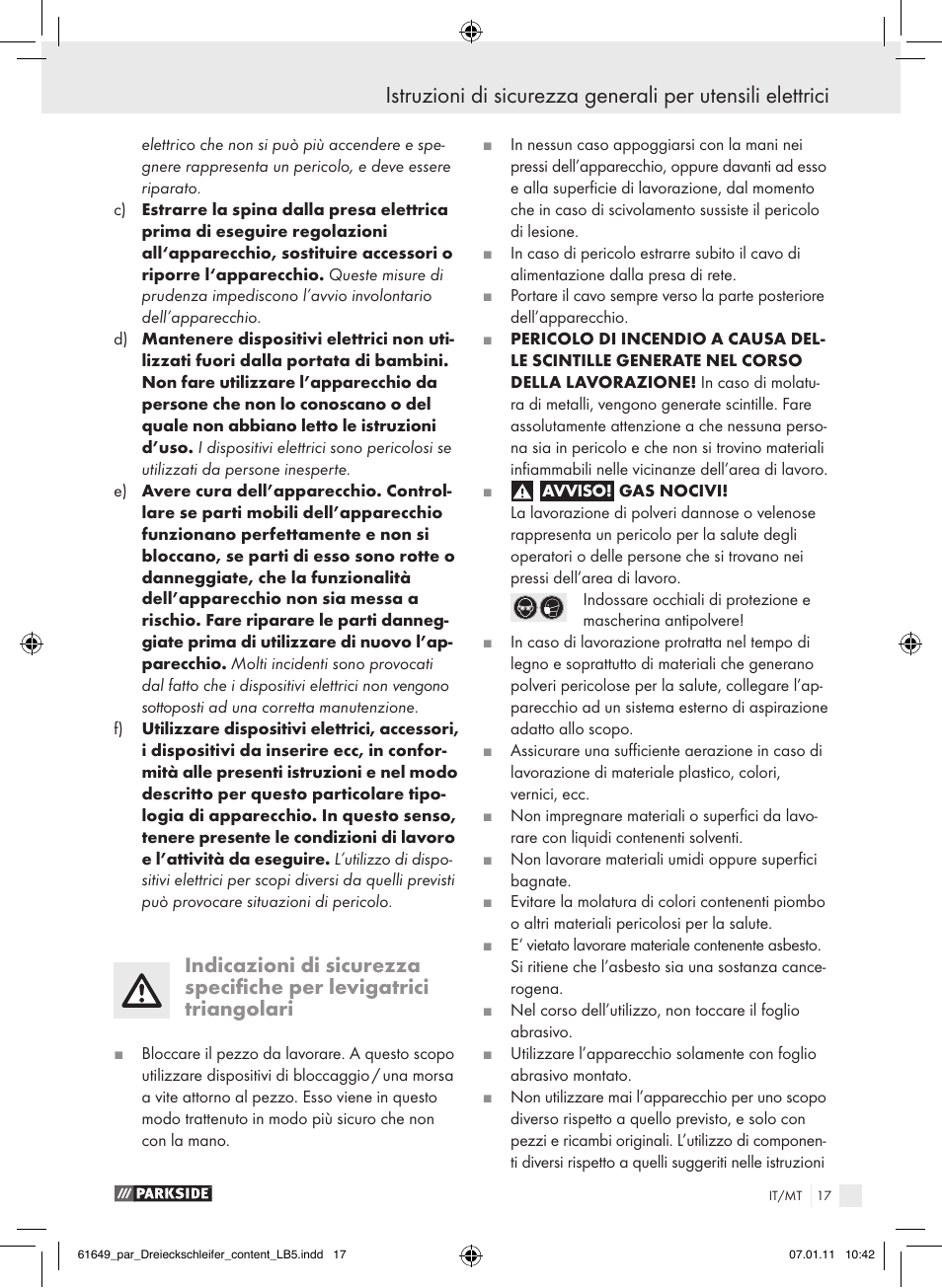 Parkside PDS 290 A1 User Manual | Page 16 / 47