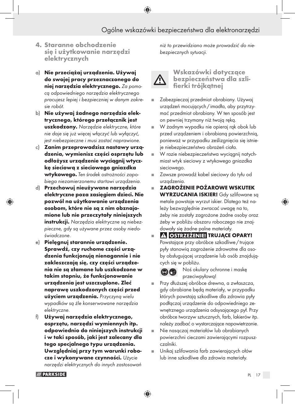 Parkside PDS 290 A1 User Manual | Page 16 / 65