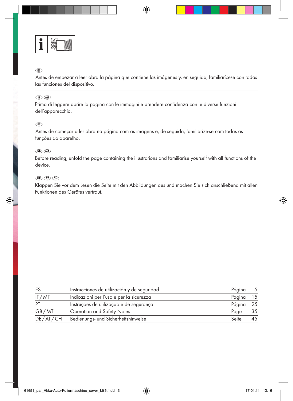 Parkside PAWP 18 A1 User Manual | Page 2 / 53