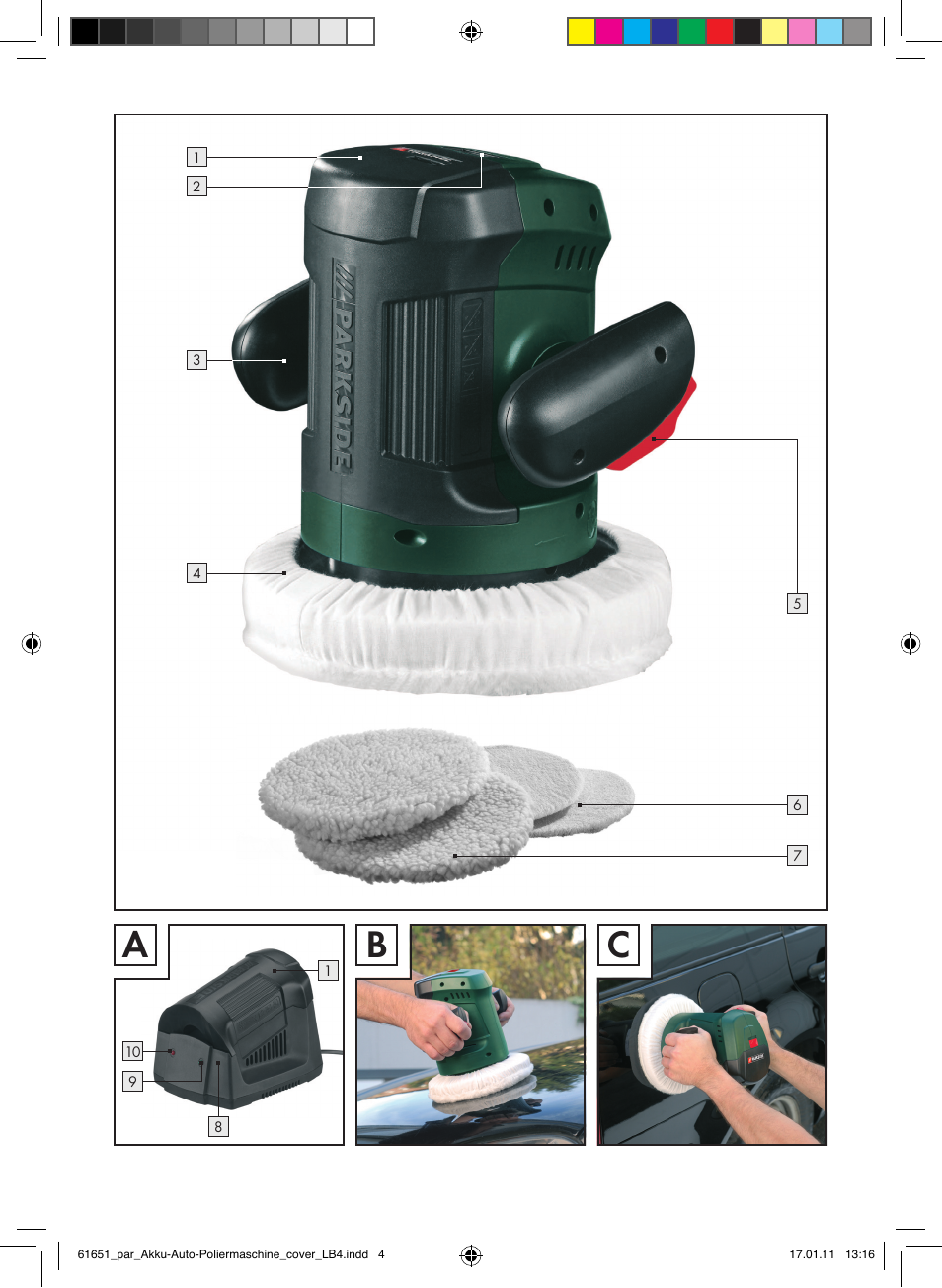 Ab c | Parkside PAWP 18 A1 User Manual | Page 3 / 73