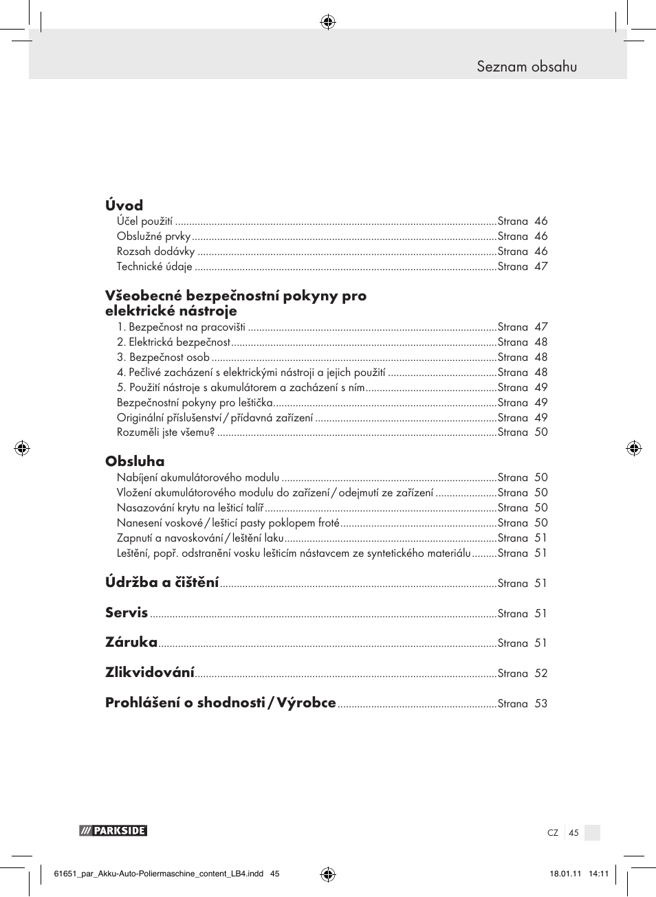 Parkside PAWP 18 A1 User Manual | Page 44 / 73