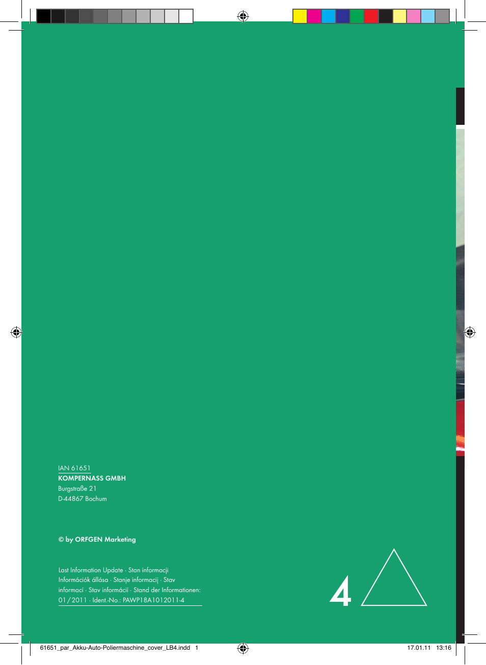Parkside PAWP 18 A1 User Manual | Page 73 / 73