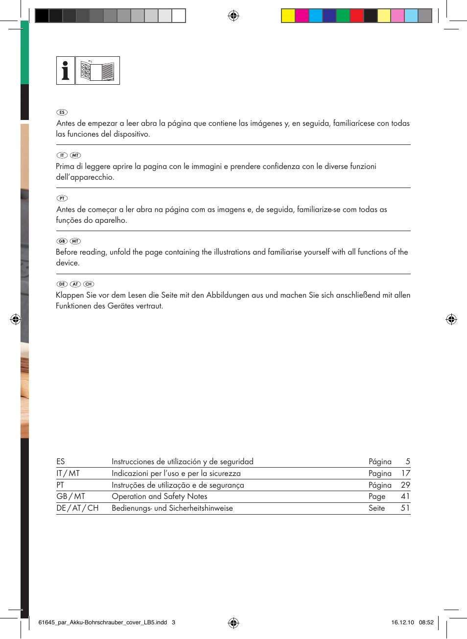 Parkside PABS 18 A1 User Manual | Page 2 / 61