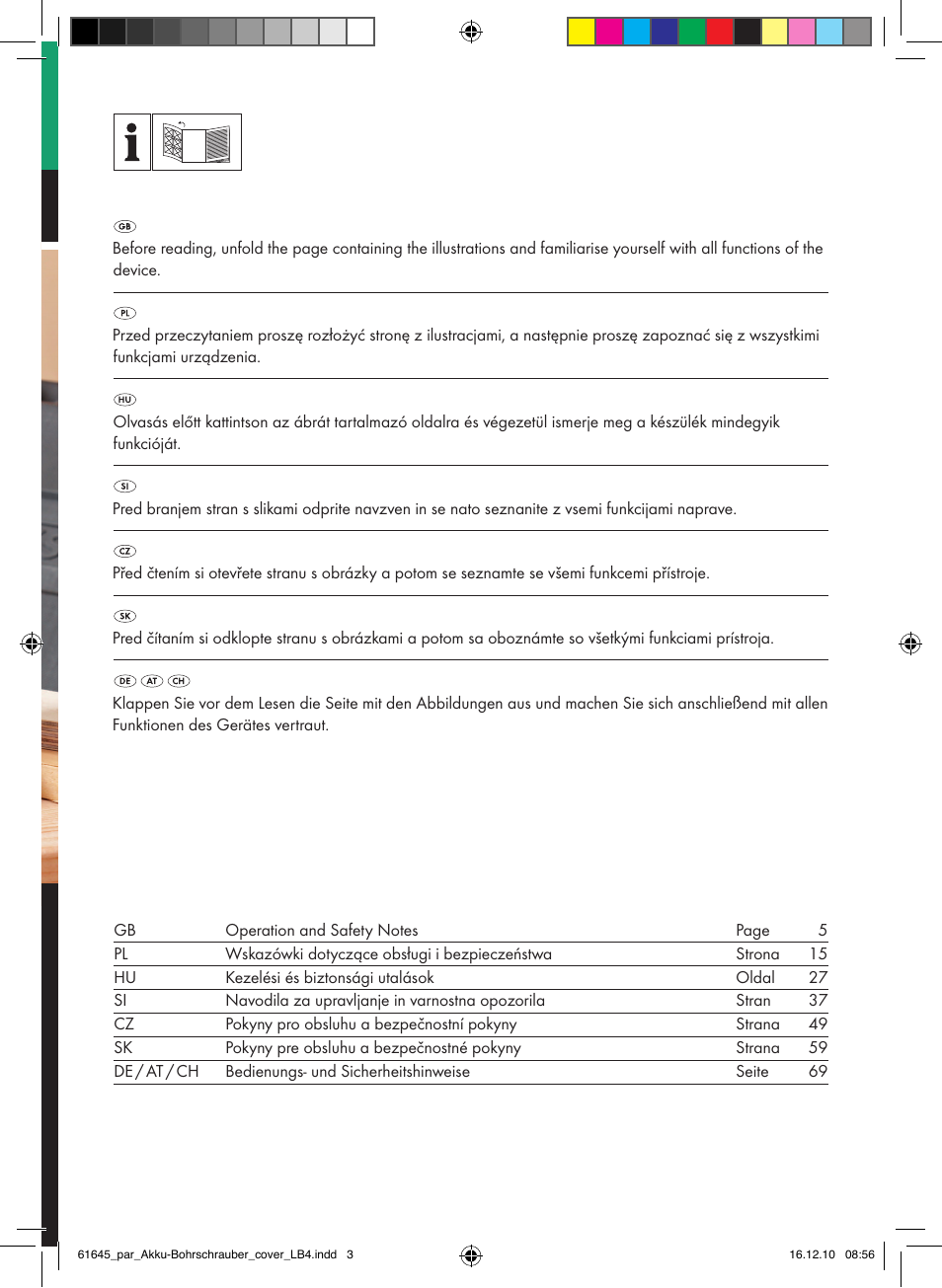 Cordless drill pabs 18 a1 | Parkside PABS 18 A1 User Manual | Page 2 / 79