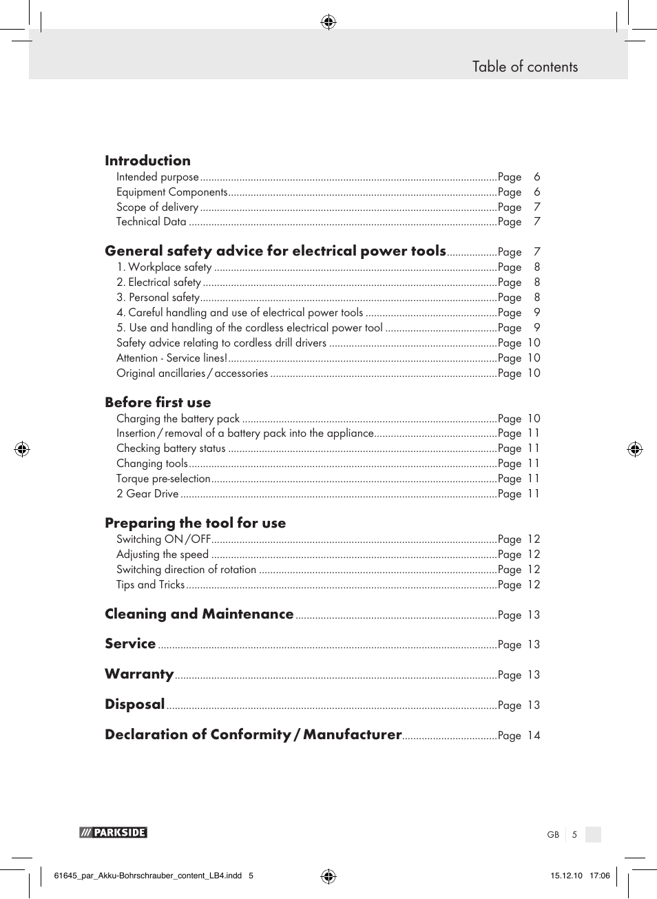 Parkside PABS 18 A1 User Manual | Page 4 / 79