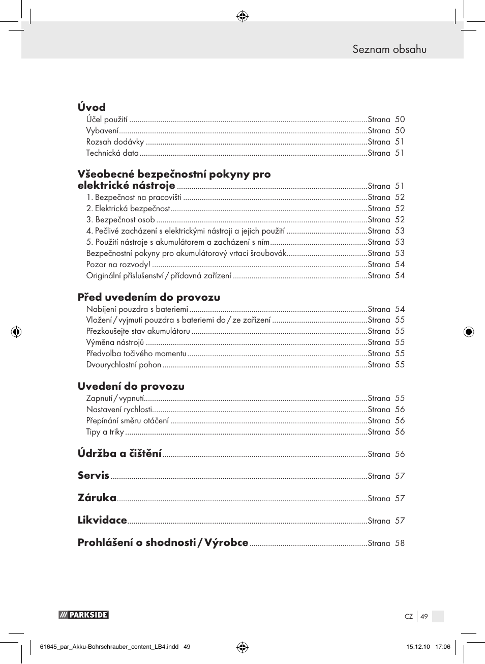 Parkside PABS 18 A1 User Manual | Page 48 / 79