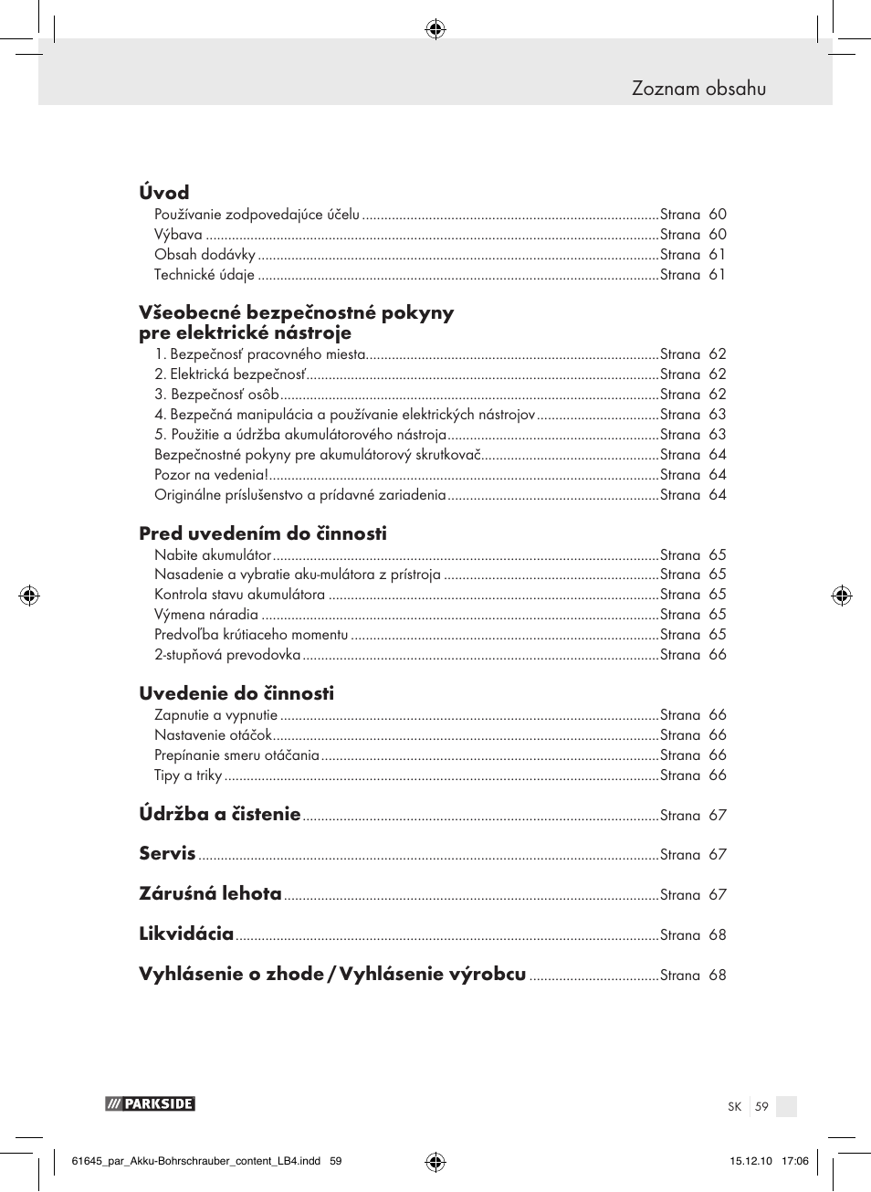 Parkside PABS 18 A1 User Manual | Page 58 / 79