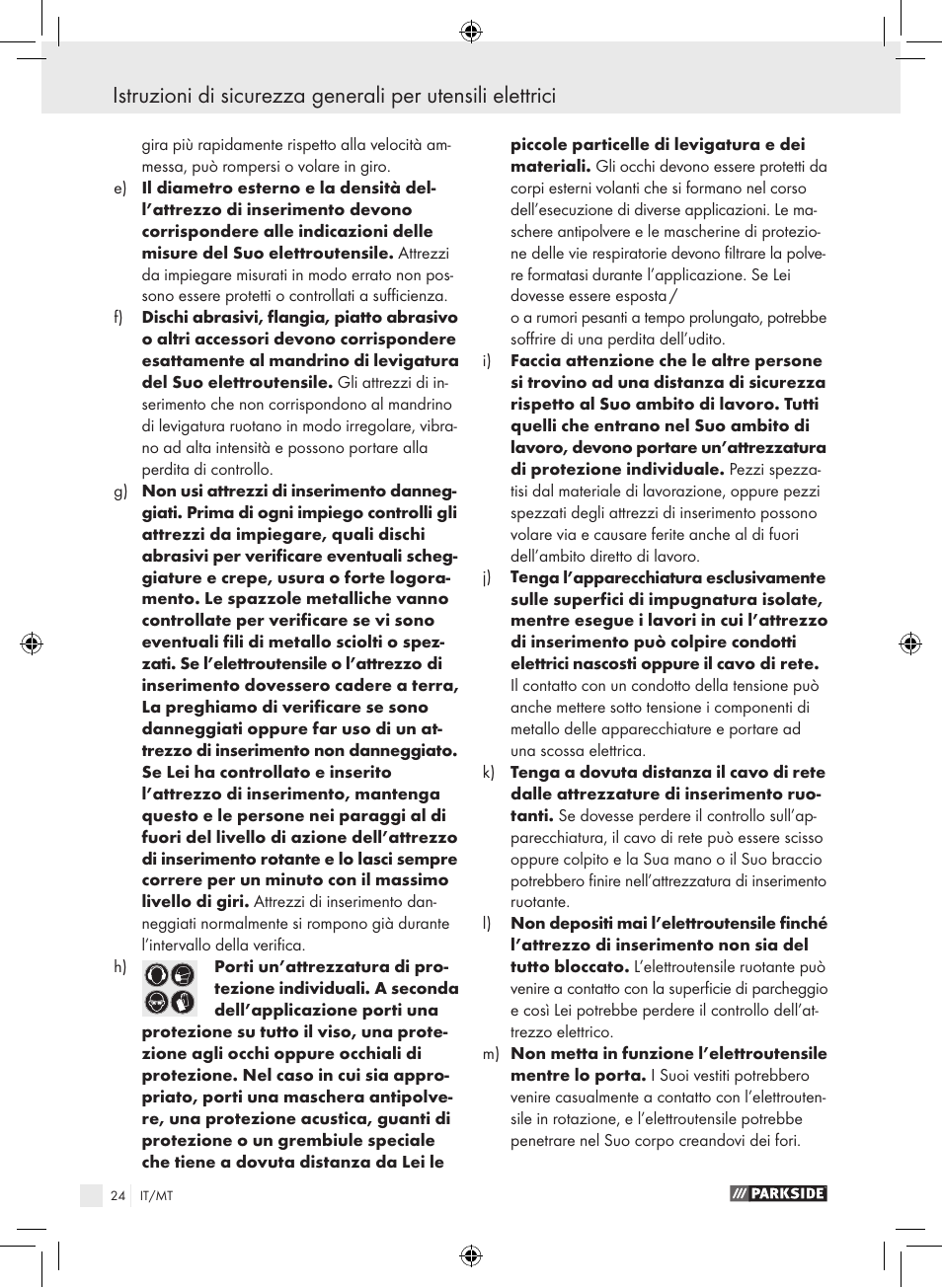 Parkside PWS 230 A1 User Manual | Page 24 / 77