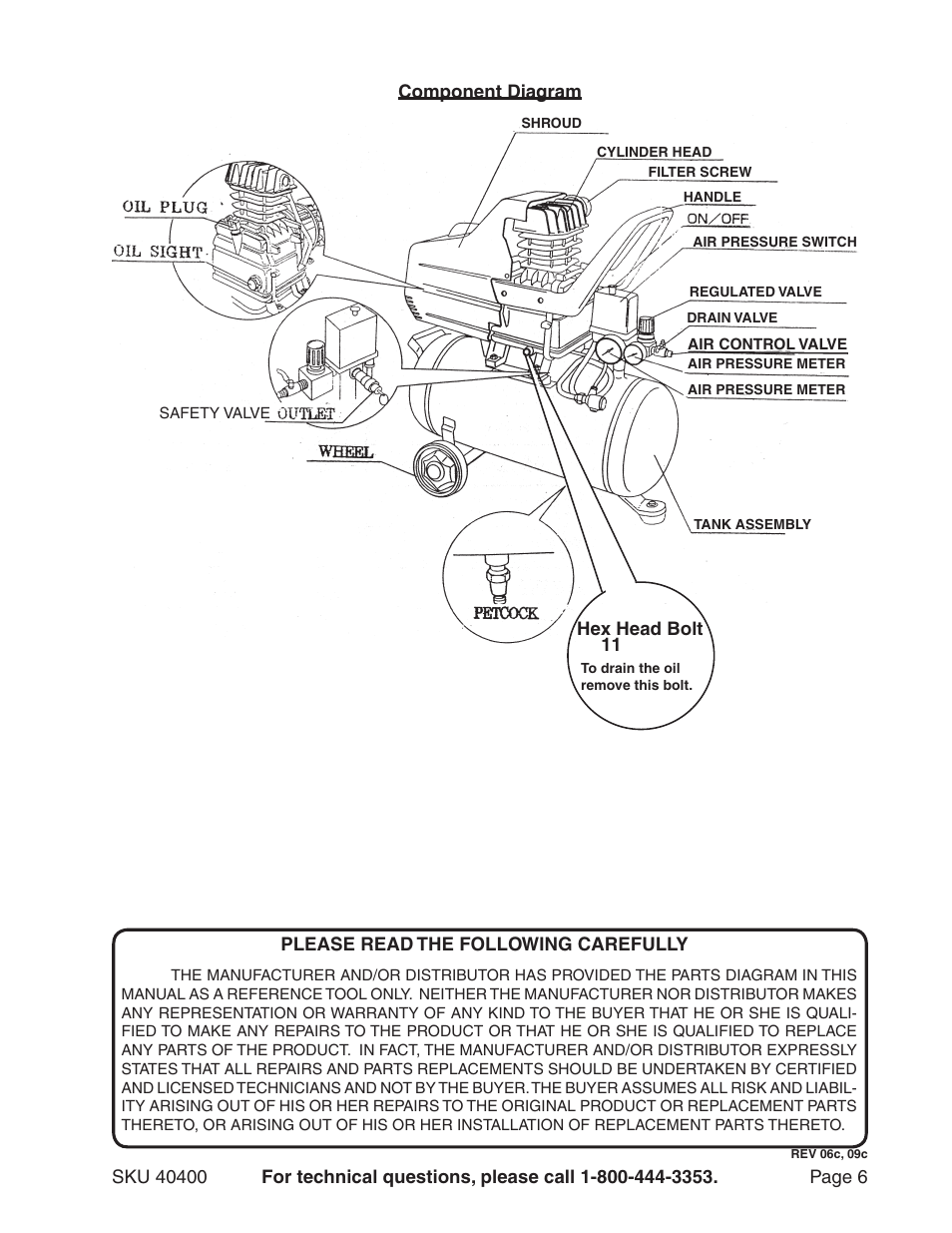 Harbor Freight Tools Model 40400 User Manual | Page 6 / 9