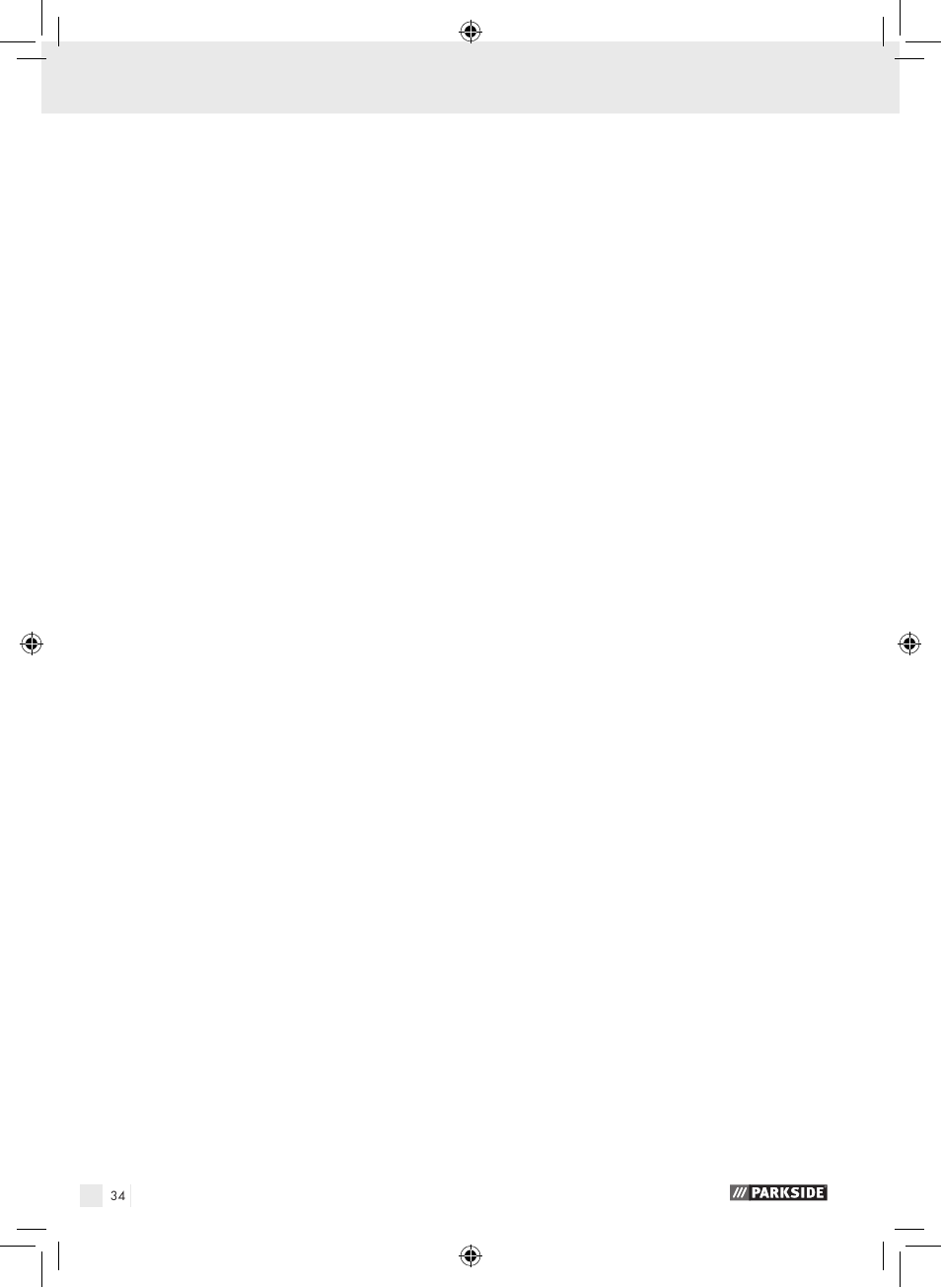 Parkside PWS 230 A1 User Manual | Page 34 / 105