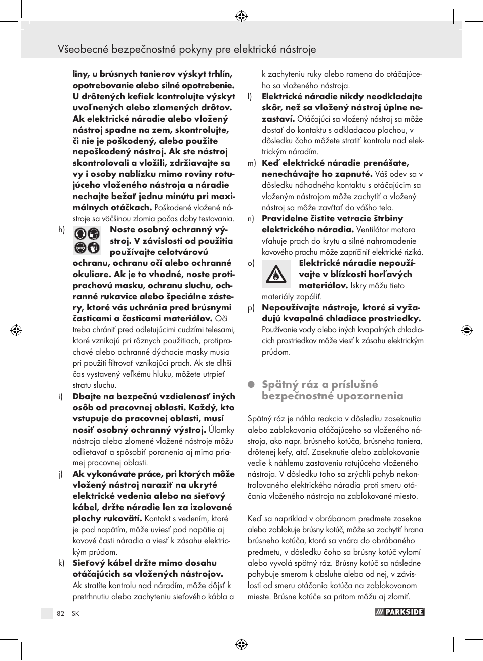 Parkside PWS 230 A1 User Manual | Page 82 / 105