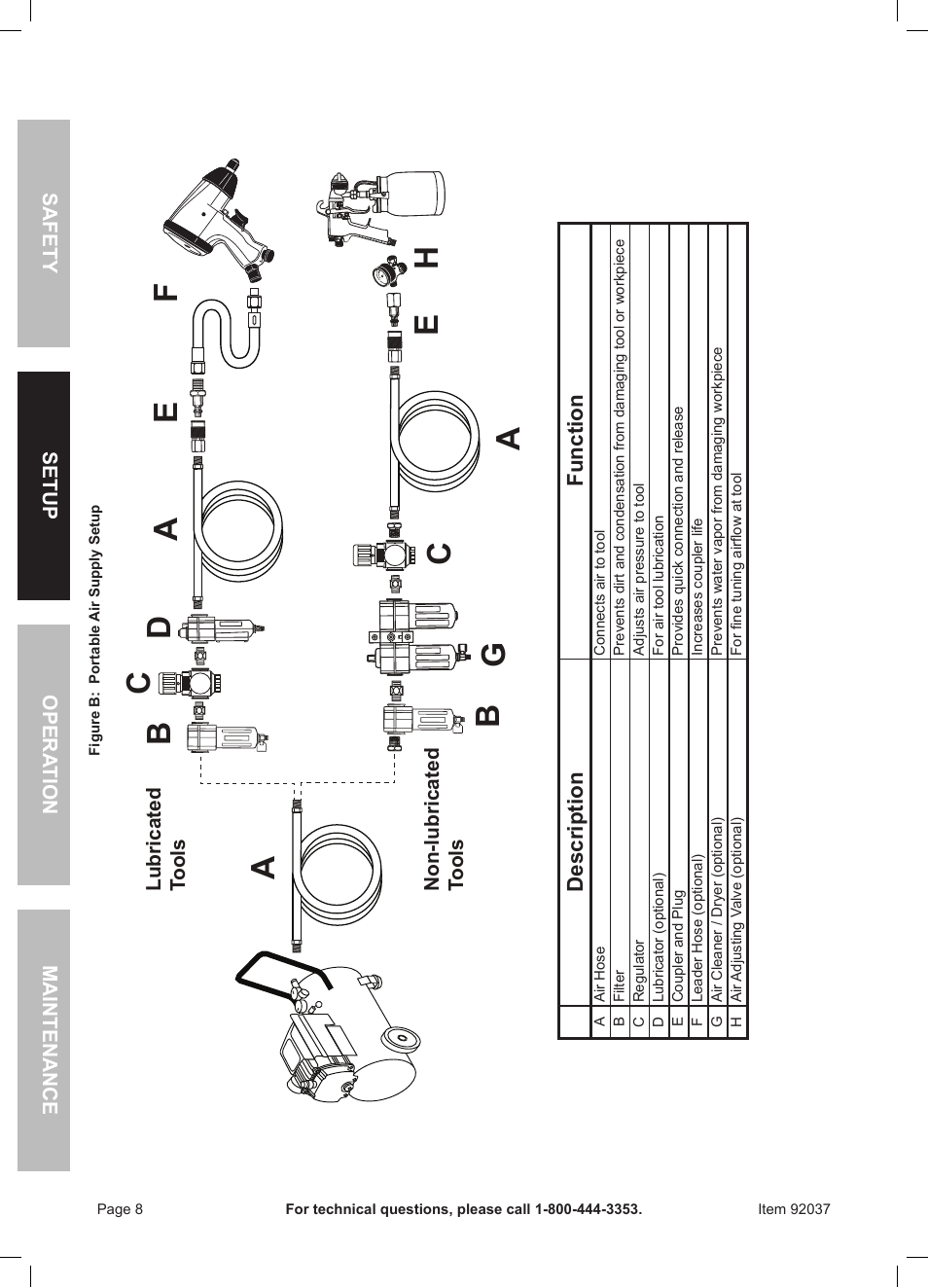 Harbor Freight Tools ITEM 92037 User Manual | Page 8 / 16