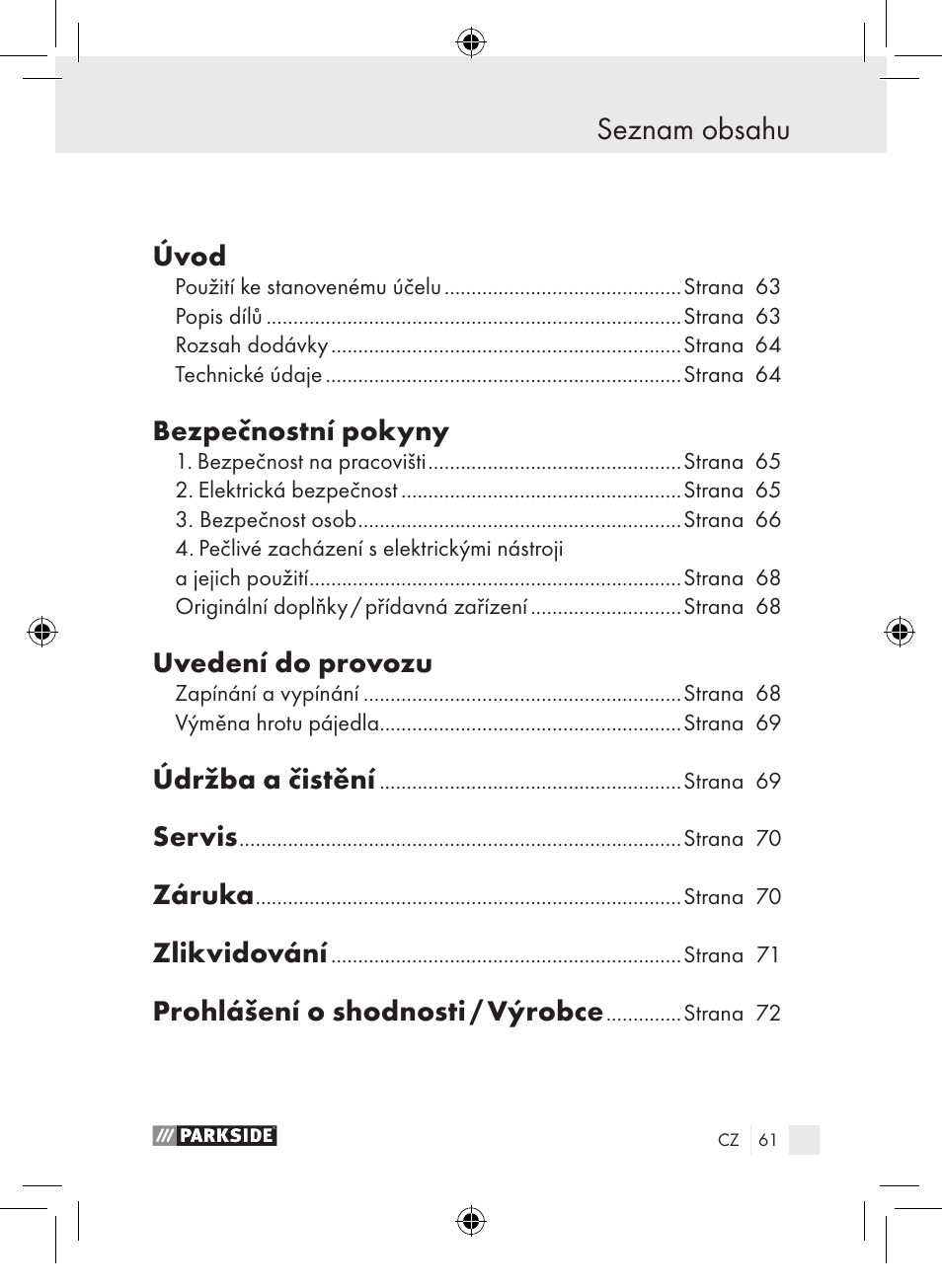 Parkside PLP 100 A1 User Manual | Page 60 / 102