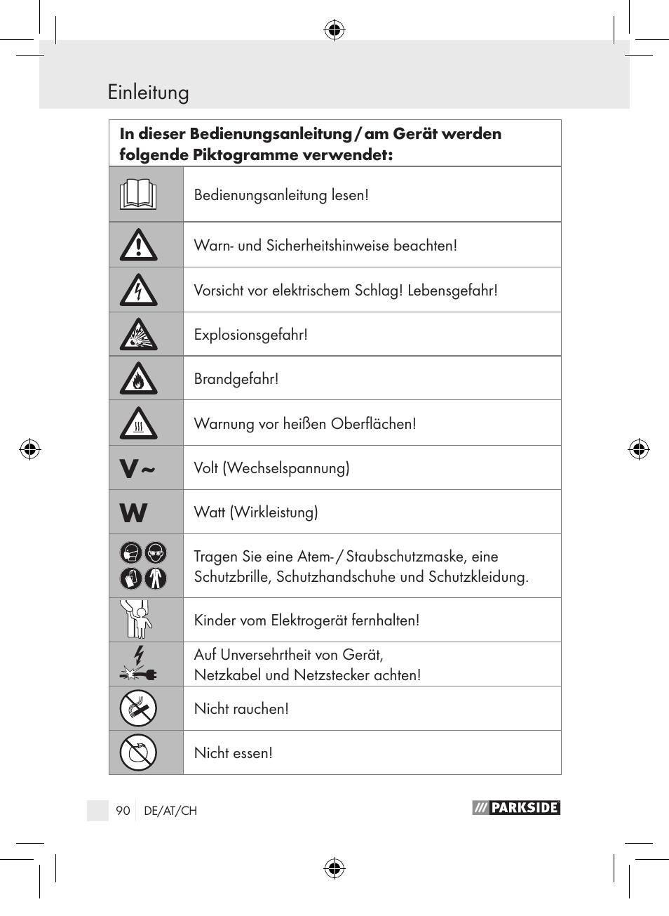 Einleitung | Parkside PLP 100 A1 User Manual | Page 89 / 102