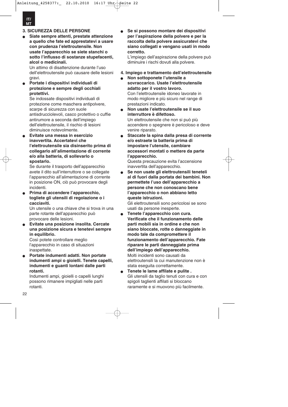 Parkside PBH 1100 A1 User Manual | Page 22 / 72