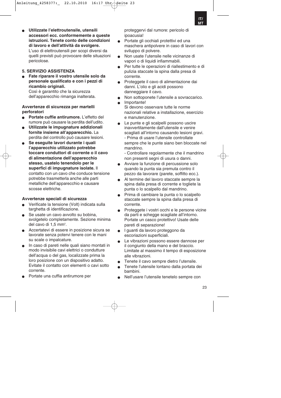 Parkside PBH 1100 A1 User Manual | Page 23 / 72