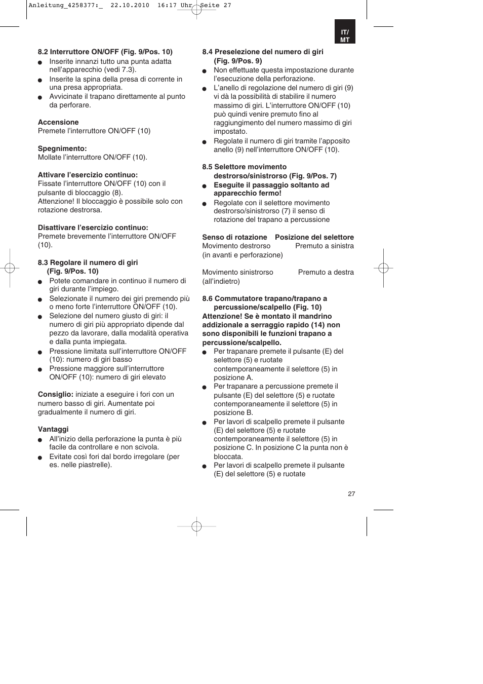 Parkside PBH 1100 A1 User Manual | Page 27 / 72