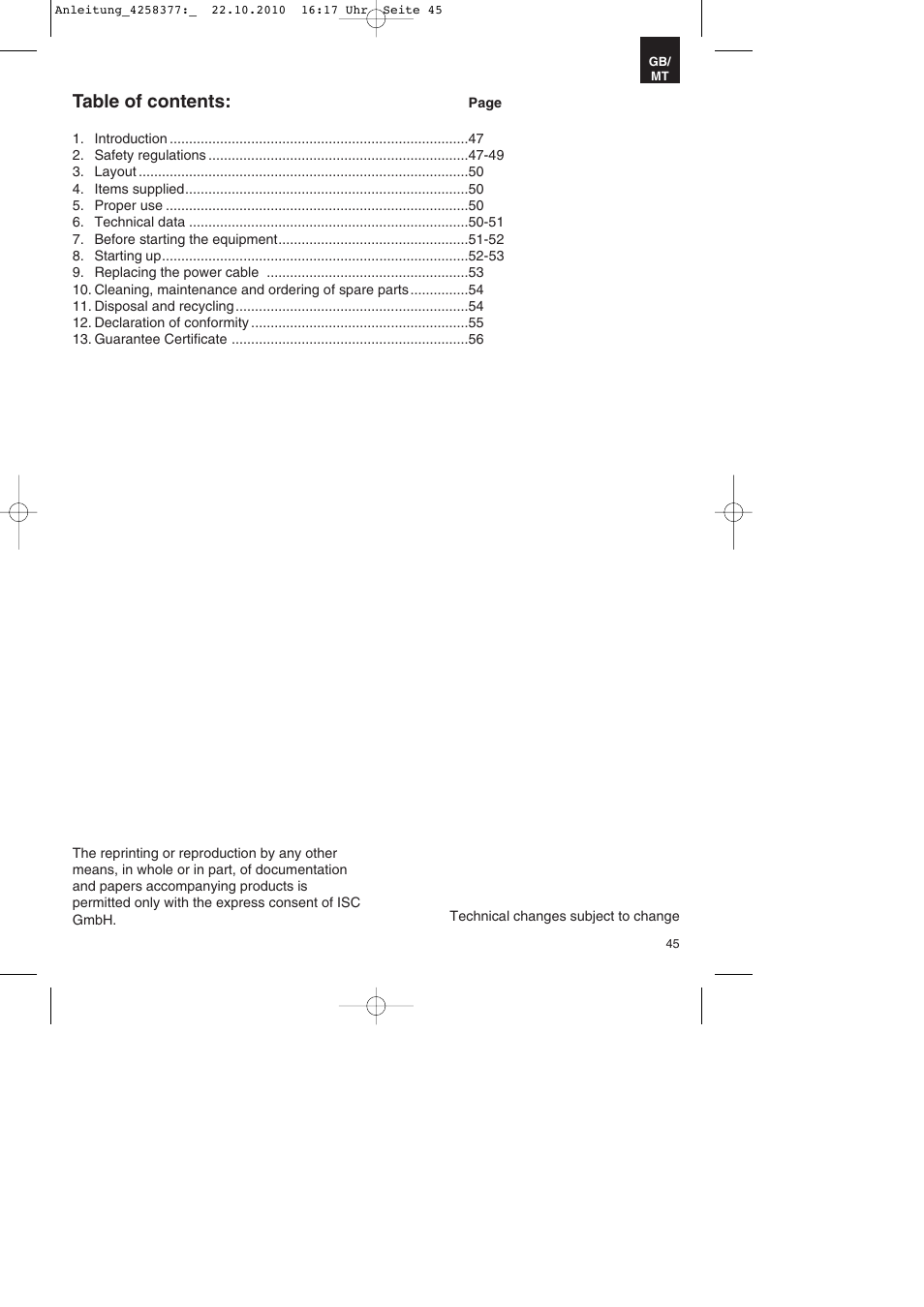 Parkside PBH 1100 A1 User Manual | Page 45 / 72