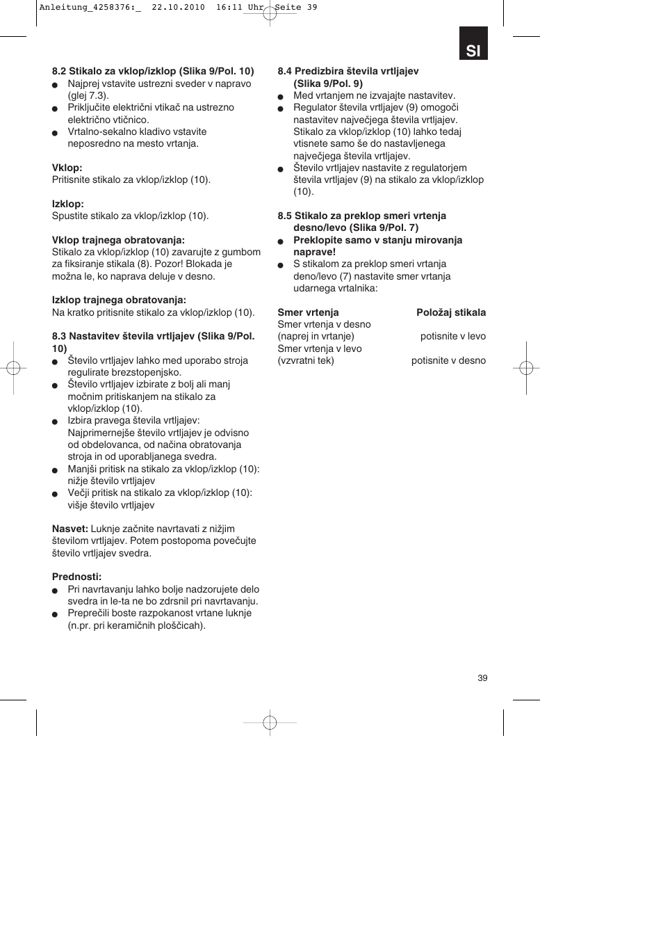 Parkside PBH 1100 A1 User Manual | Page 39 / 96