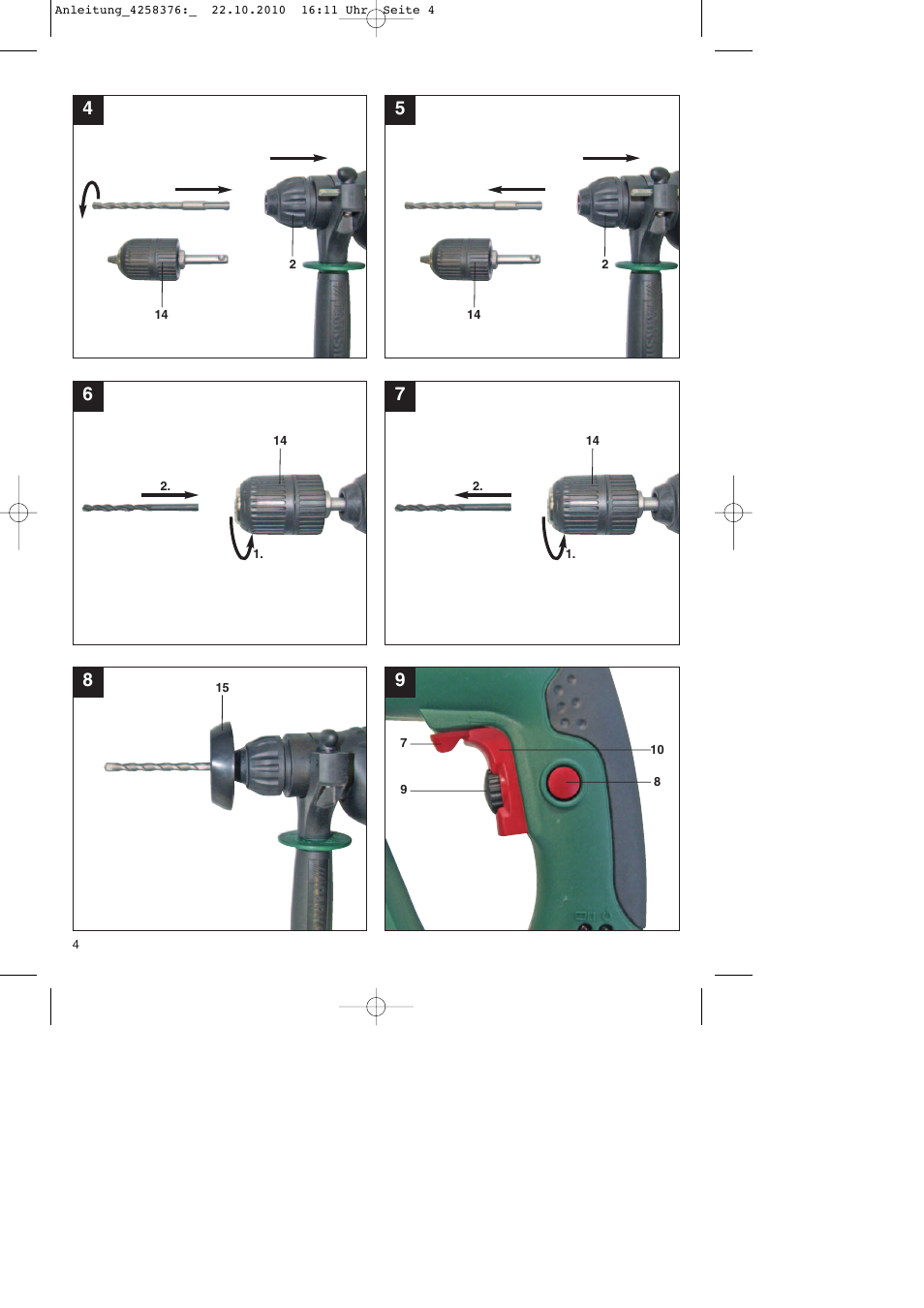 Parkside PBH 1100 A1 User Manual | Page 4 / 96