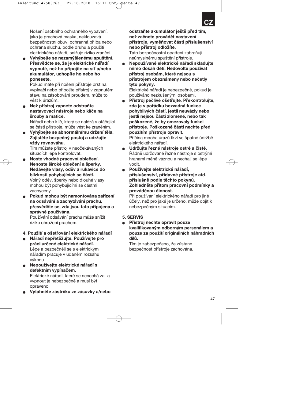 Parkside PBH 1100 A1 User Manual | Page 47 / 96