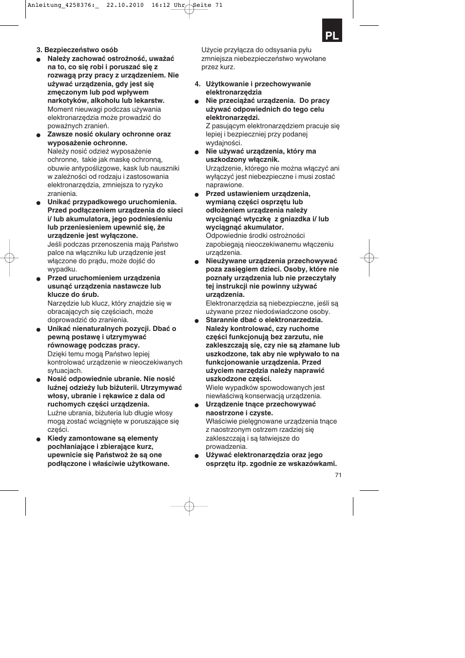 Parkside PBH 1100 A1 User Manual | Page 71 / 96