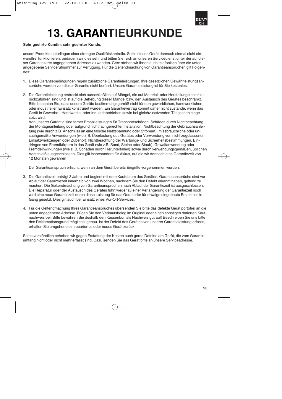Garan tieurkunde | Parkside PBH 1100 A1 User Manual | Page 93 / 96