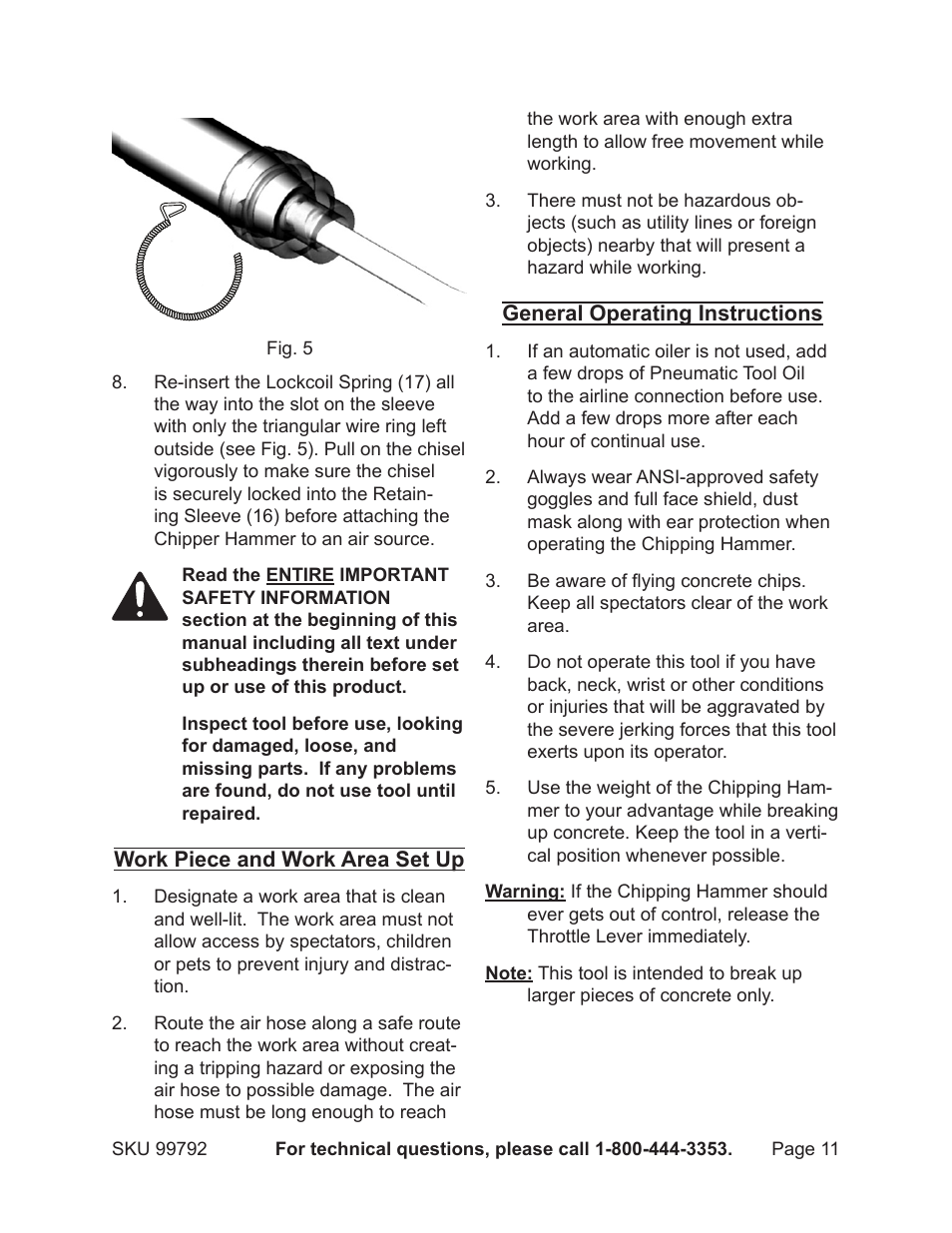 Harbor Freight Tools Model 99792 User Manual | Page 11 / 17