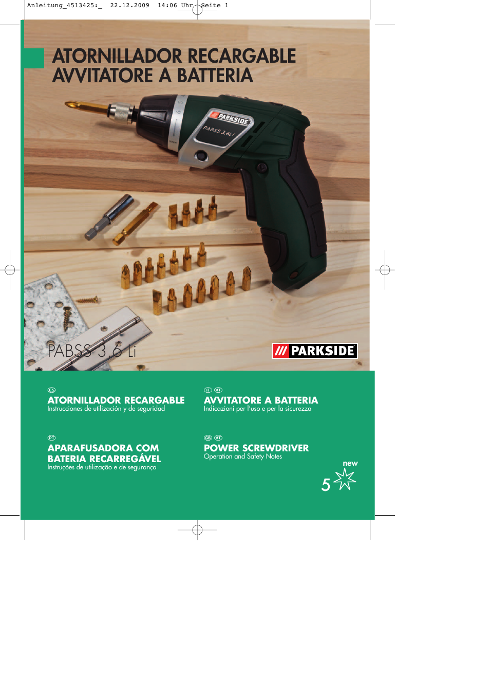 Parkside PABSS 3,6 Li User Manual | 60 pages