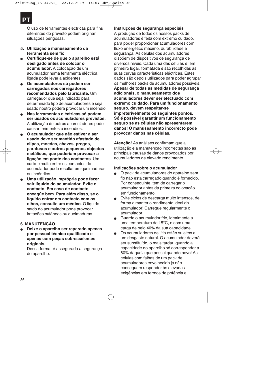 Parkside PABSS 3,6 Li User Manual | Page 36 / 60