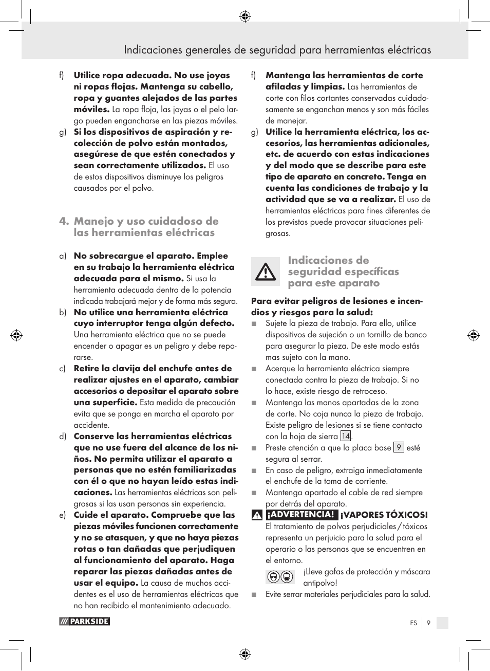 Parkside PPHSS 730 SE User Manual | Page 10 / 55