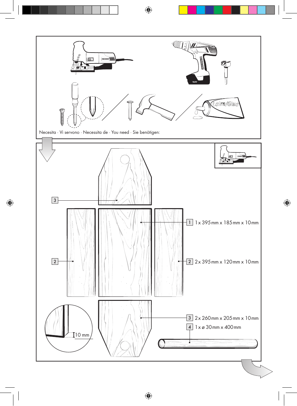 10 mm | Parkside PPHSS 730 SE User Manual | Page 4 / 55