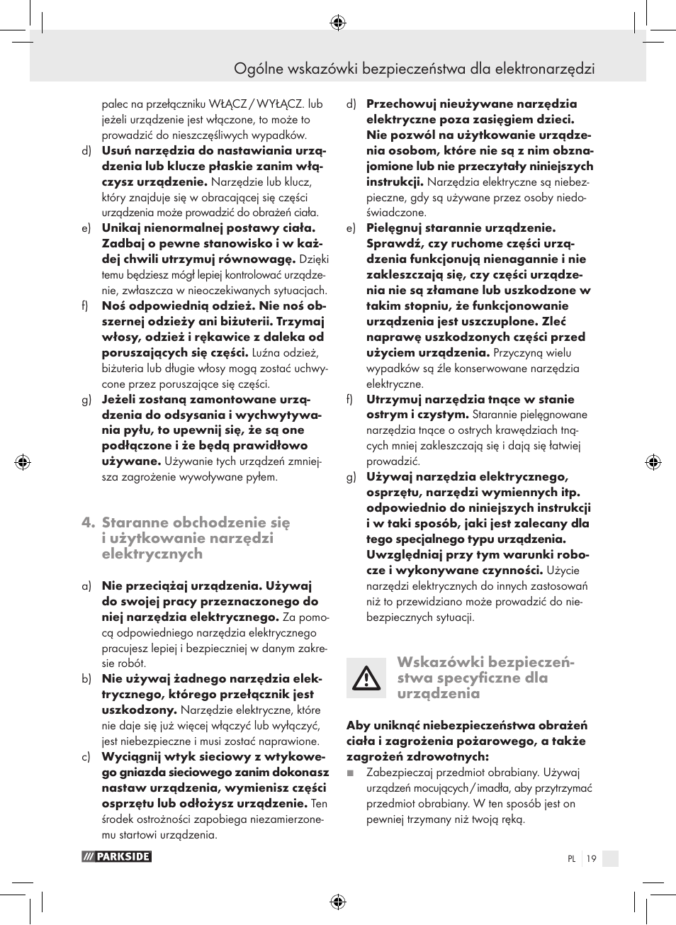 Parkside PPHSS 730 SE User Manual | Page 20 / 63