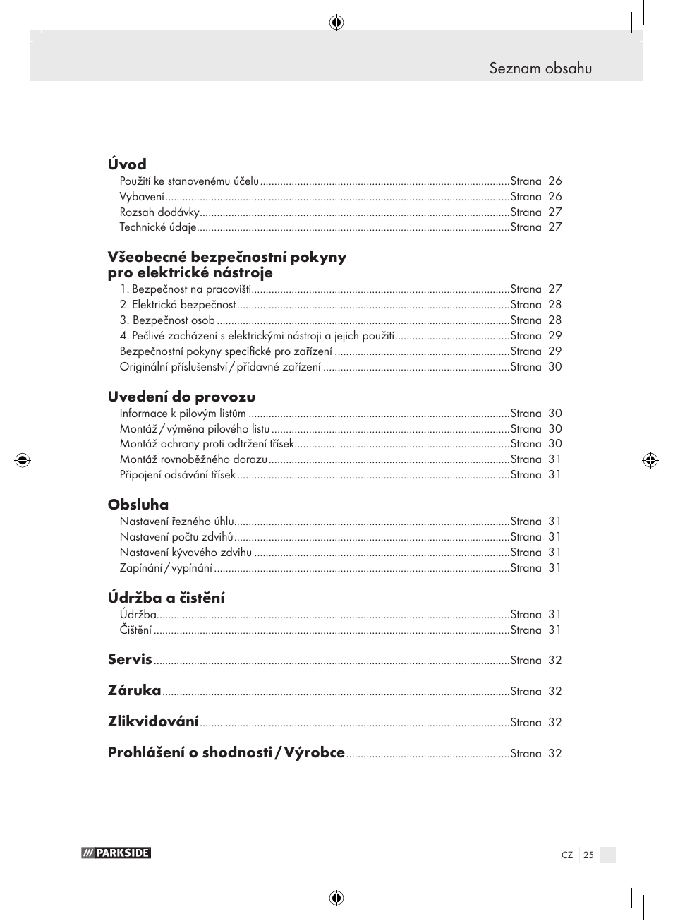 Parkside PPHSS 730 SE User Manual | Page 26 / 63