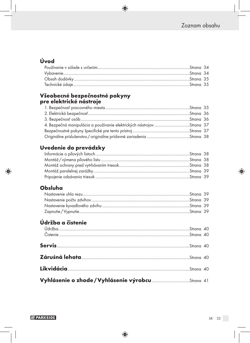 Parkside PPHSS 730 SE User Manual | Page 34 / 63