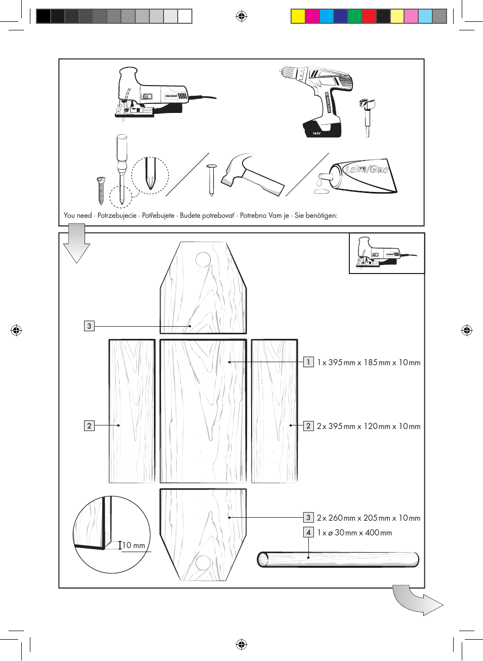 10 mm | Parkside PPHSS 730 SE User Manual | Page 4 / 63