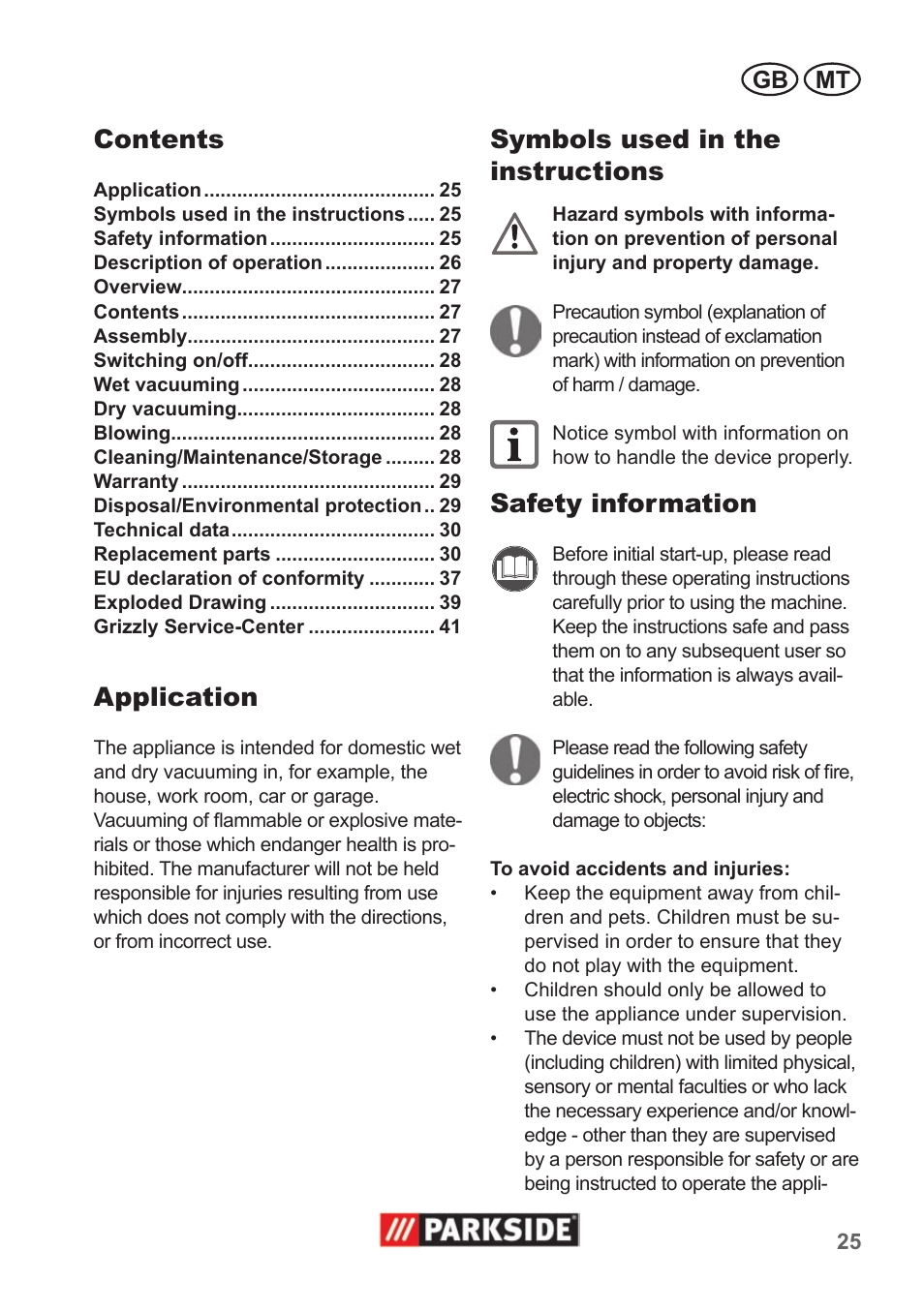 Parkside PNTS 1300 A1 User Manual | Page 25 / 42