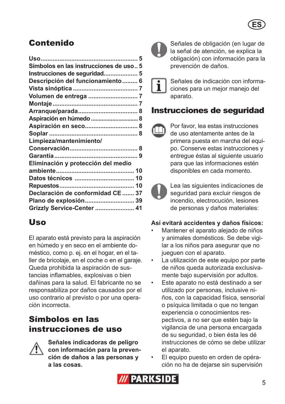 Parkside PNTS 1300 A1 User Manual | Page 5 / 42