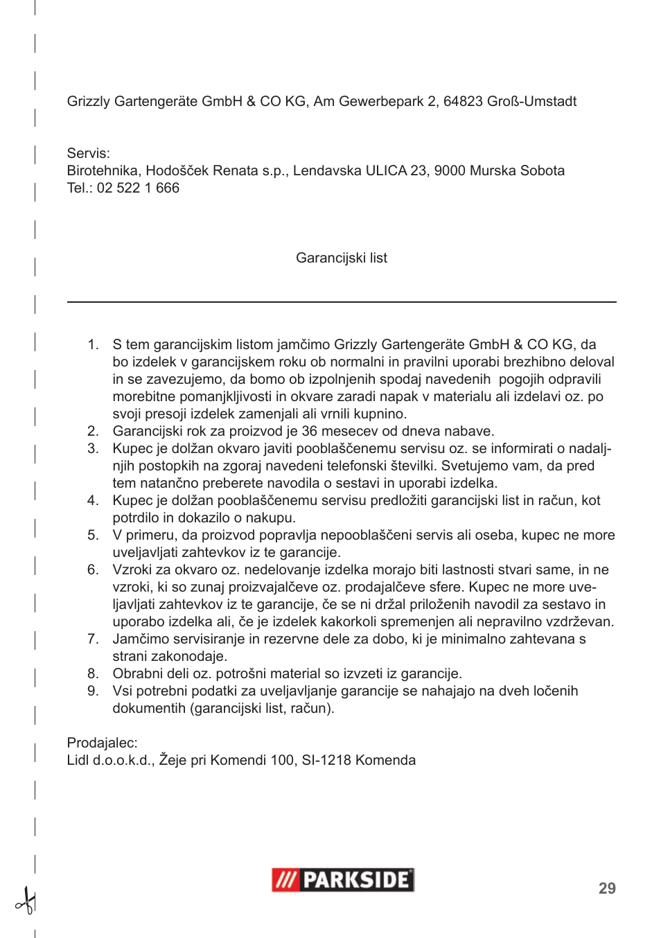 Parkside PNTS 1300 A1 User Manual | Page 29 / 54